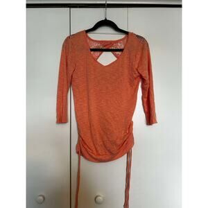 No Boundaries Heather Orange 3/4 Sleeve Top size Medium 7-9